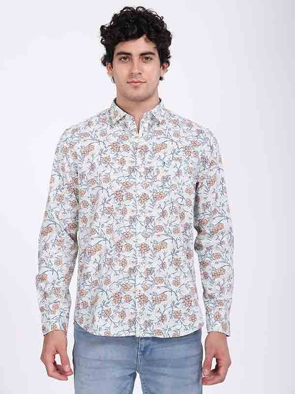 Men Printed Full Sleeve Cotton Shirt