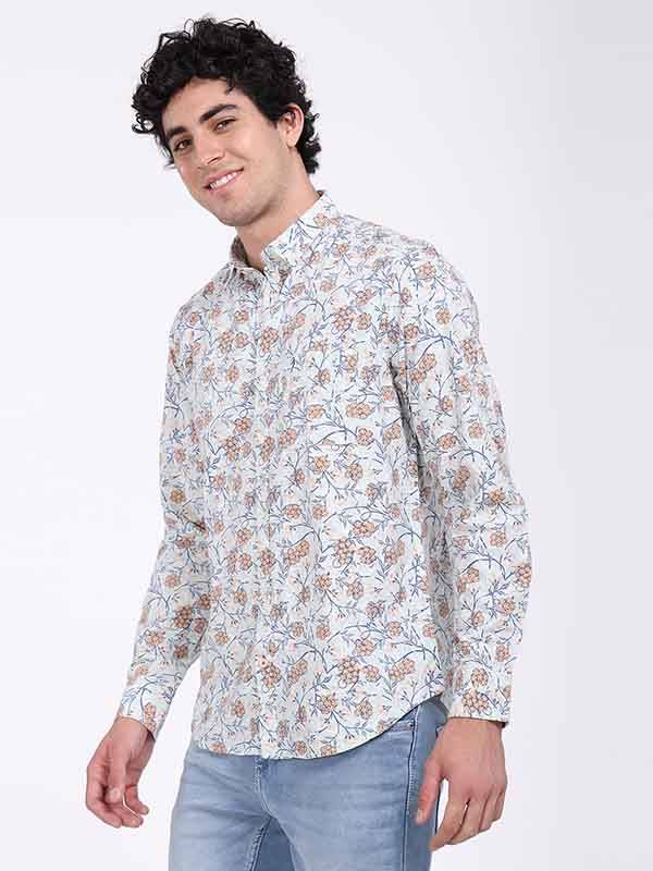Men Printed Full Sleeve Cotton Shirt