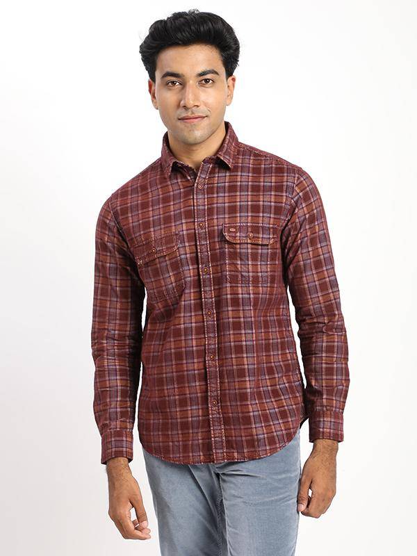 Men Checked Full Sleeve Cotton Shirt