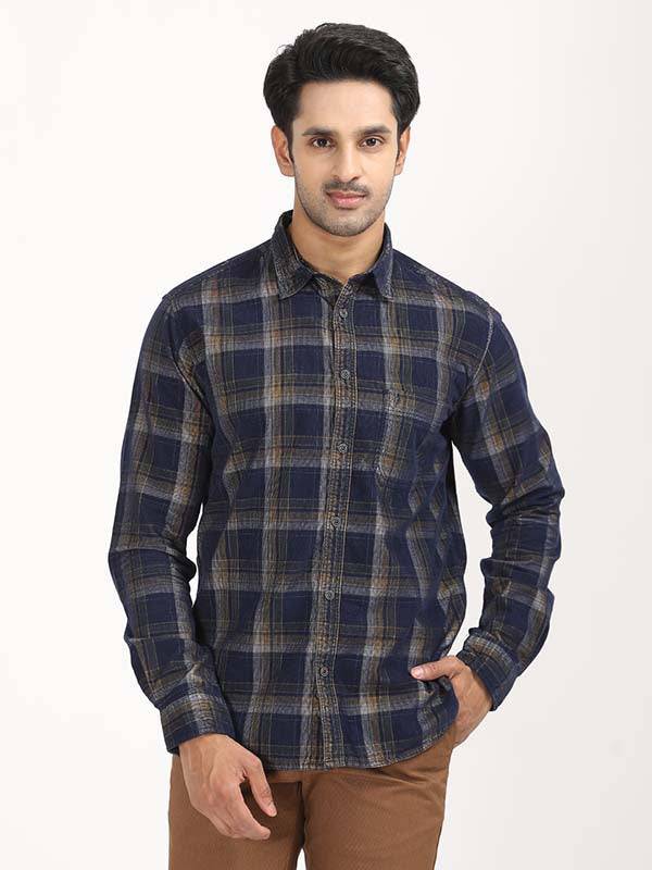 Men Checked Full Sleeve Cotton Shirt