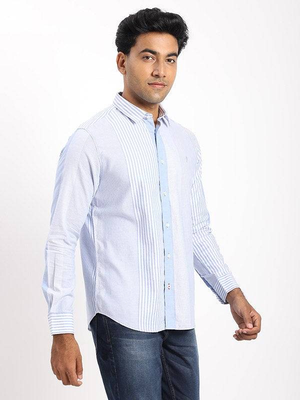 Men Striped Full Sleeve Cotton Shirt