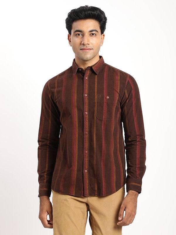 Men Striped Full Sleeve Cotton Shirt