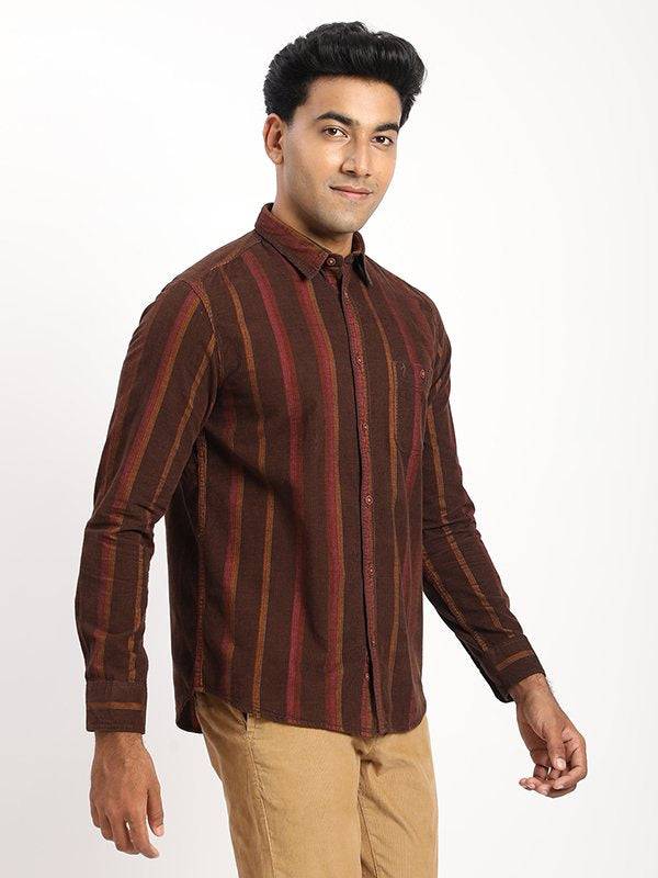 Men Striped Full Sleeve Cotton Shirt