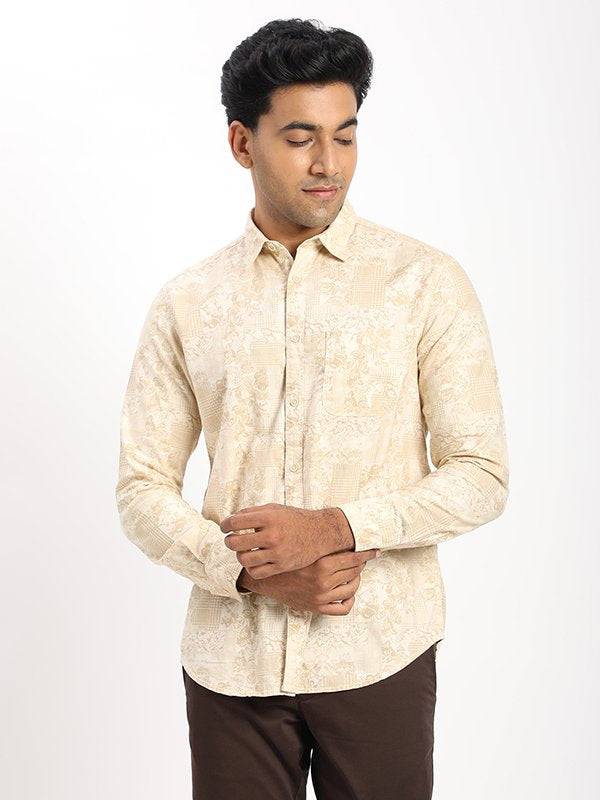 Men Printed Full Sleeve Cotton Shirt