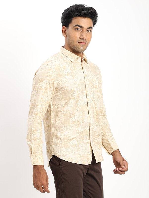 Men Printed Full Sleeve Cotton Shirt