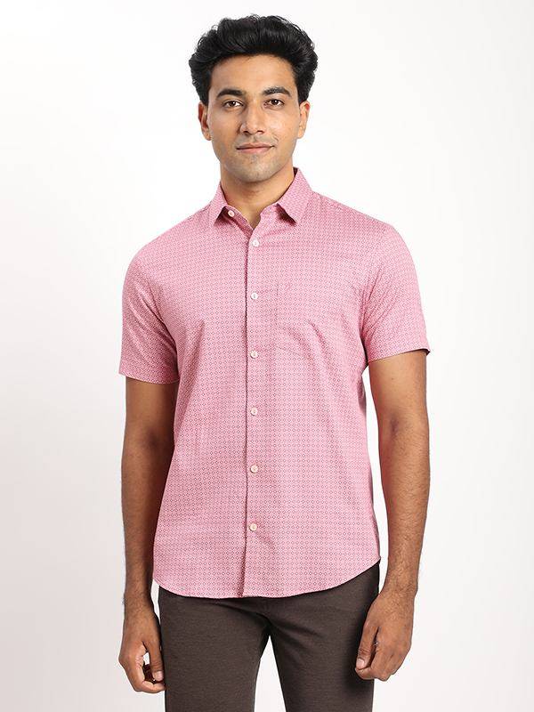 Men Printed Half Sleeve Cotton Blend Shirt