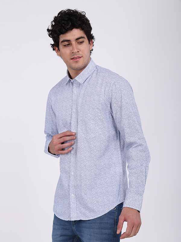 Men Printed Full Sleeve Cotton Shirt