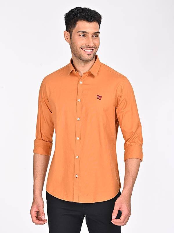 Men Solid Full Sleeve Cotton Shirt
