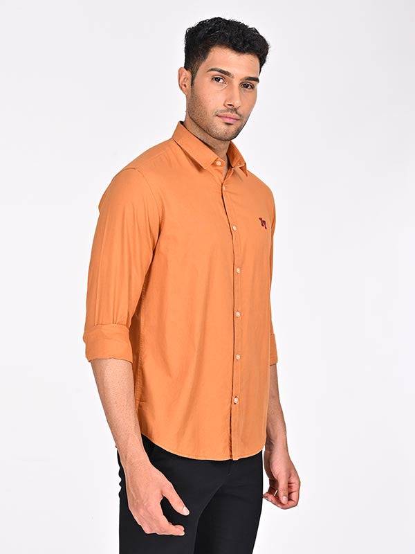 Men Solid Full Sleeve Cotton Shirt