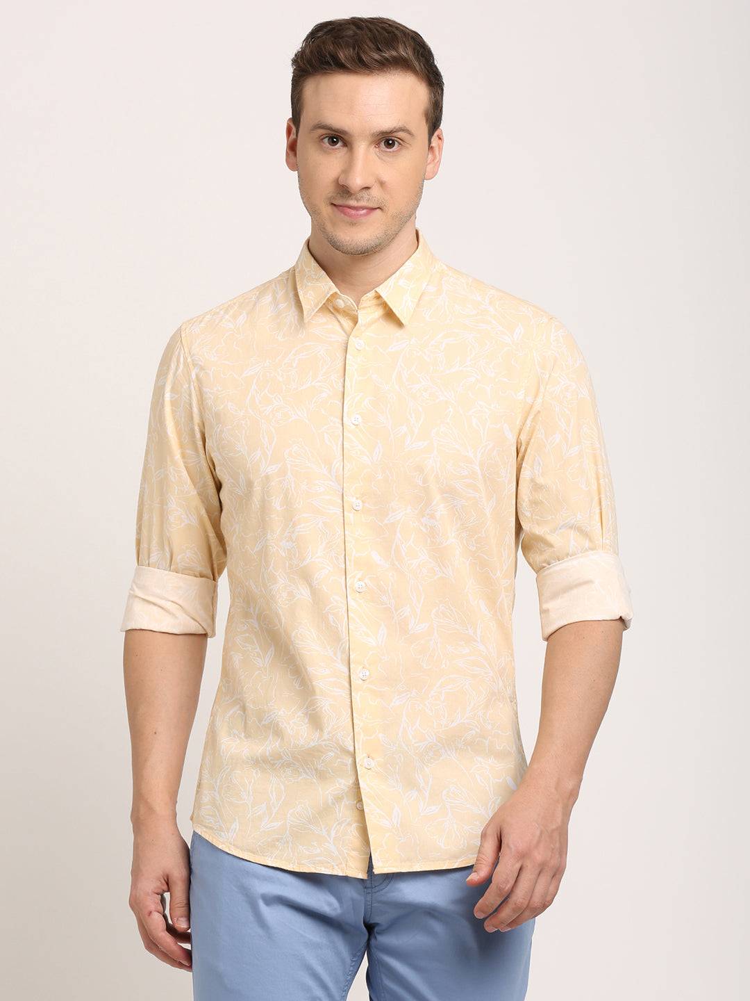 Men Printed Full Sleeve Cotton Shirt