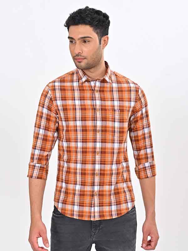 Men Checked Full Sleeve Cotton Shirt