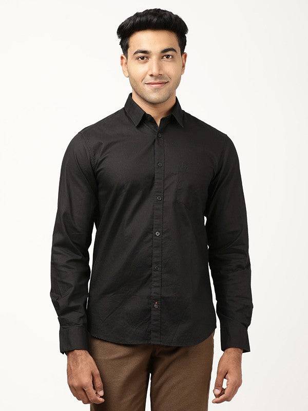 Men Solid Full Sleeve Cotton Shirt