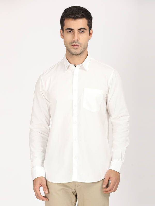 Men Solid Full Sleeve Cotton Shirt