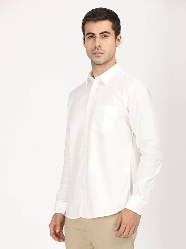 Men Solid Full Sleeve Cotton Shirt