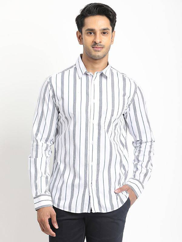 Men Striped Full Sleeve Cotton Shirt