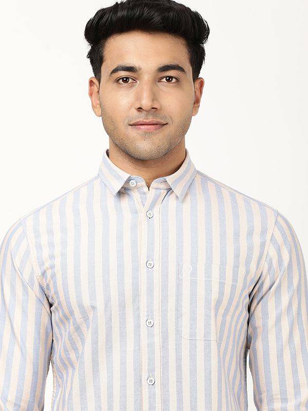 Men Striped Full Sleeve Cotton Shirt