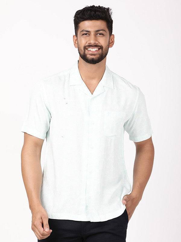 Men Printed Half Sleeve Rayon Blend Shirt