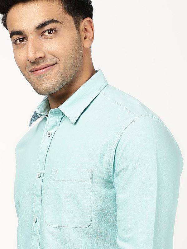 Men Solid Full Sleeve Cotton Shirt