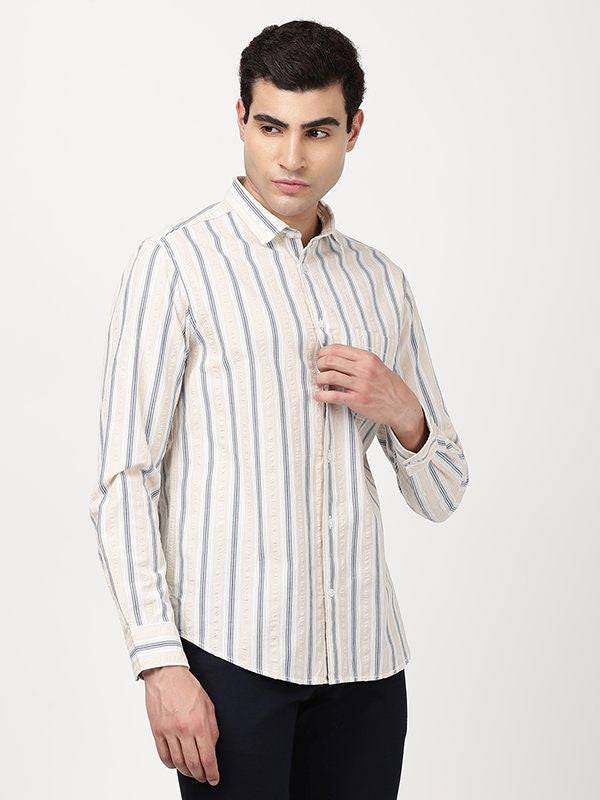 Men Striped Full Sleeve Cotton Shirt