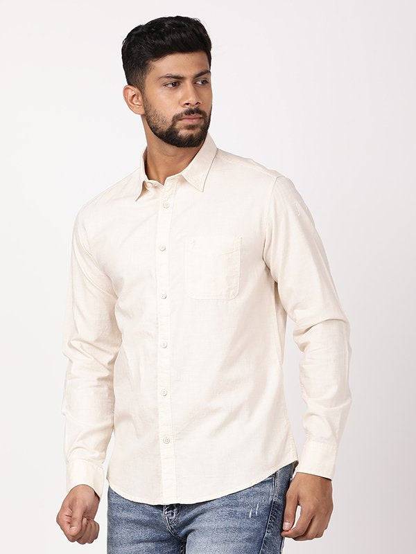 Men Solid Full Sleeve Cotton Shirt