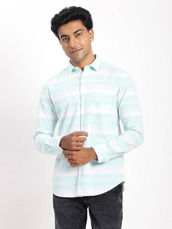 Men Striped Full Sleeve Cotton Shirt