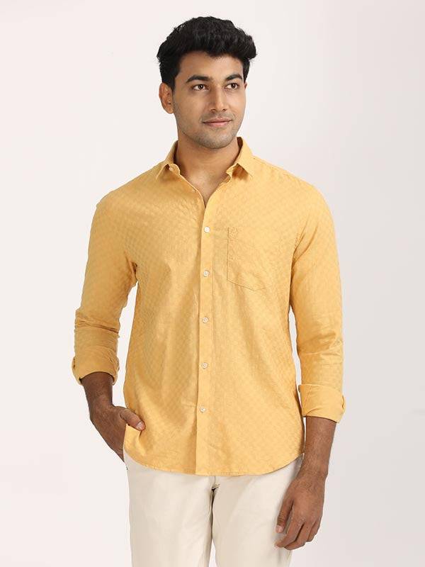 Men Solid Full Sleeve Cotton Shirt