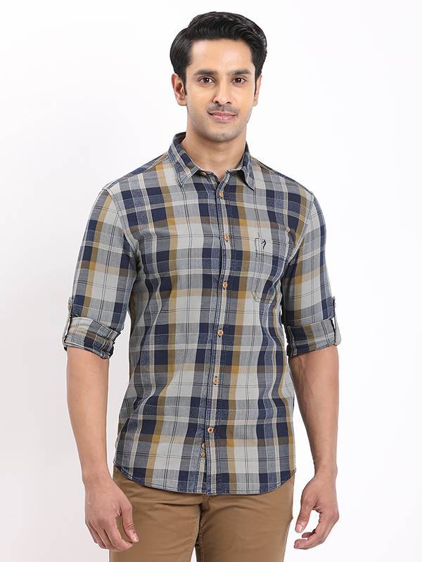Men Checked Full Sleeve Cotton Shirt