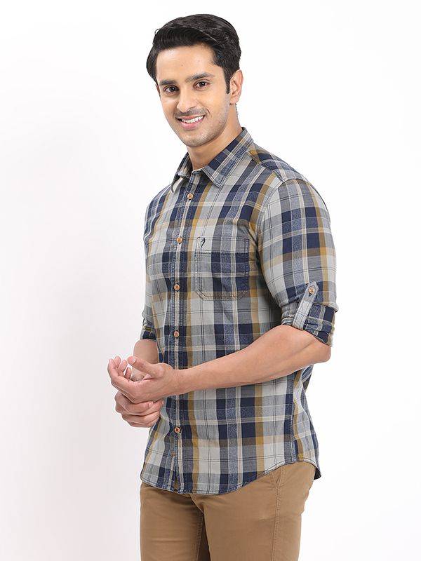 Men Checked Full Sleeve Cotton Shirt