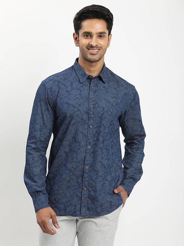 Men Printed Full Sleeve Cotton Shirt