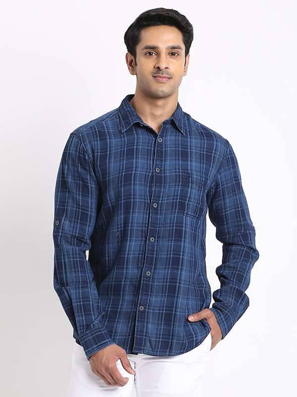 Men Checked Full Sleeve Cotton Shirt