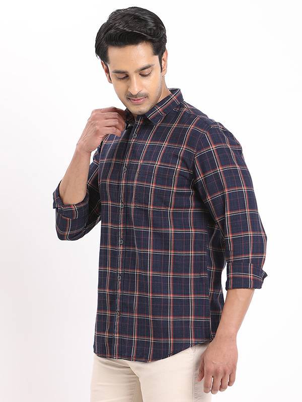 Men Checked Full Sleeve Cotton Shirt