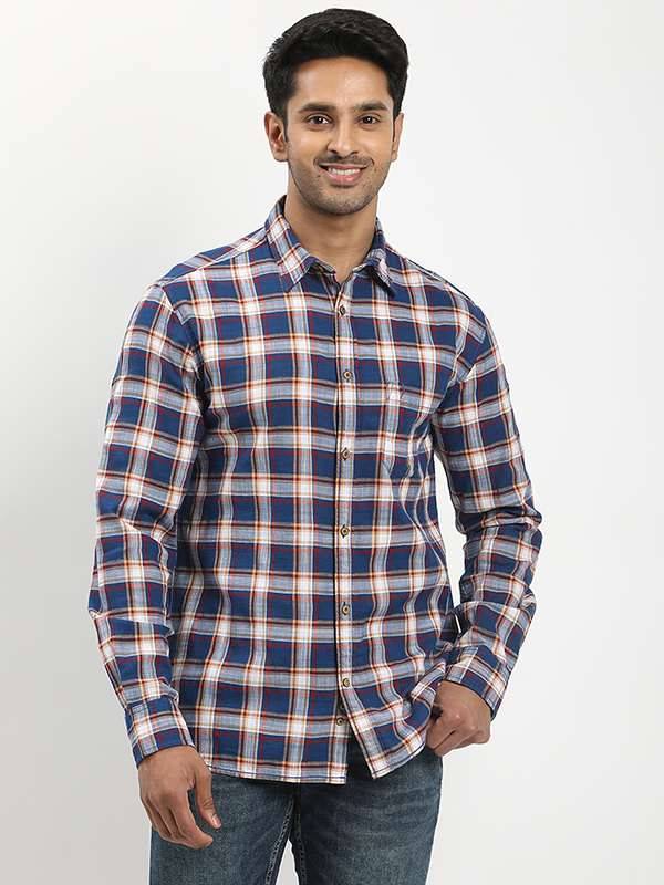 Men Checked Full Sleeve Cotton Shirt