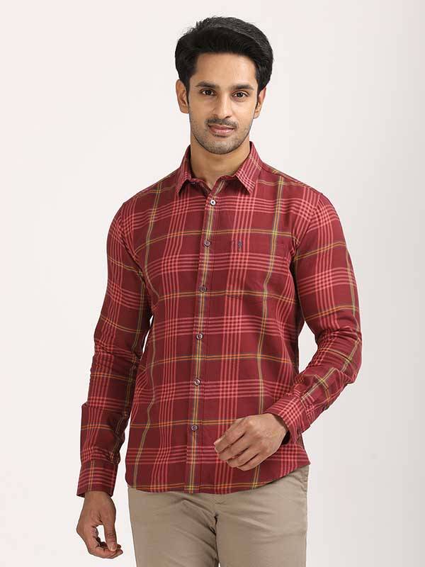 Men Checked Full Sleeve Cotton Shirt