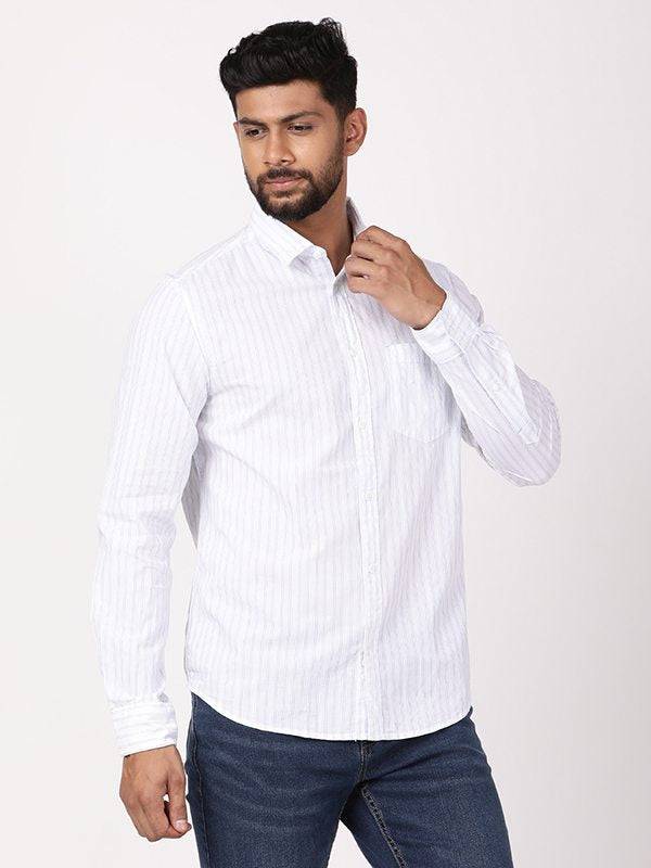 Men Striped Full Sleeve Cotton Shirt