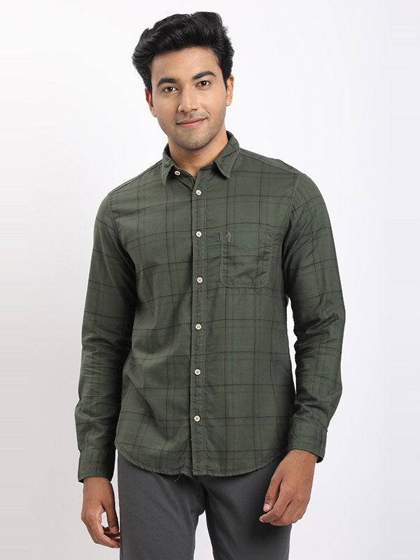 Men Checked Full Sleeve Cotton Shirt