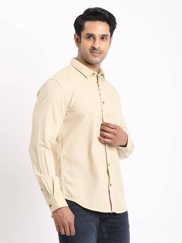 Men Solid Full Sleeve Cotton Shirt