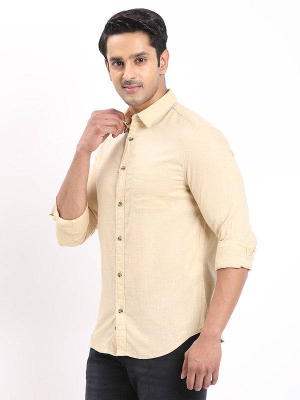 Men Solid Full Sleeve Cotton Shirt