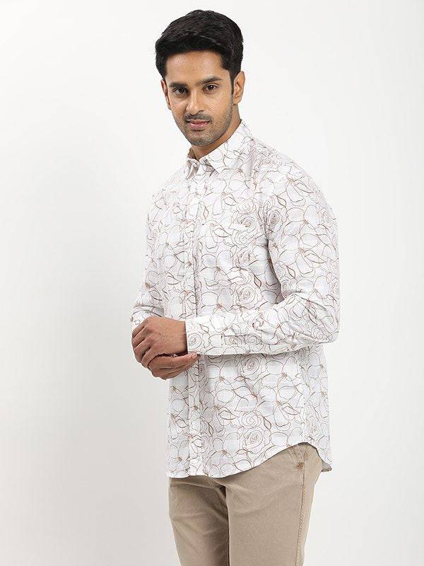 Men Printed Full Sleeve Cotton Shirt