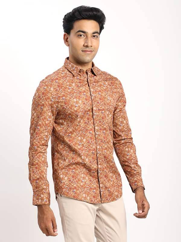 Men Printed Full Sleeve Cotton Shirt