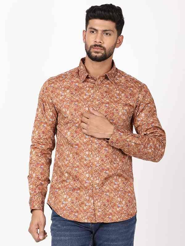 Men Printed Full Sleeve Cotton Shirt