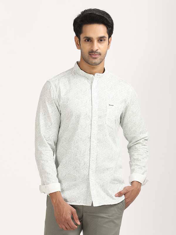 Men Printed Full Sleeve Cotton Stretch Shirt