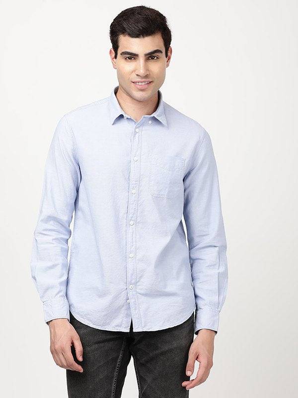Men Solid Full Sleeve Cotton Shirt