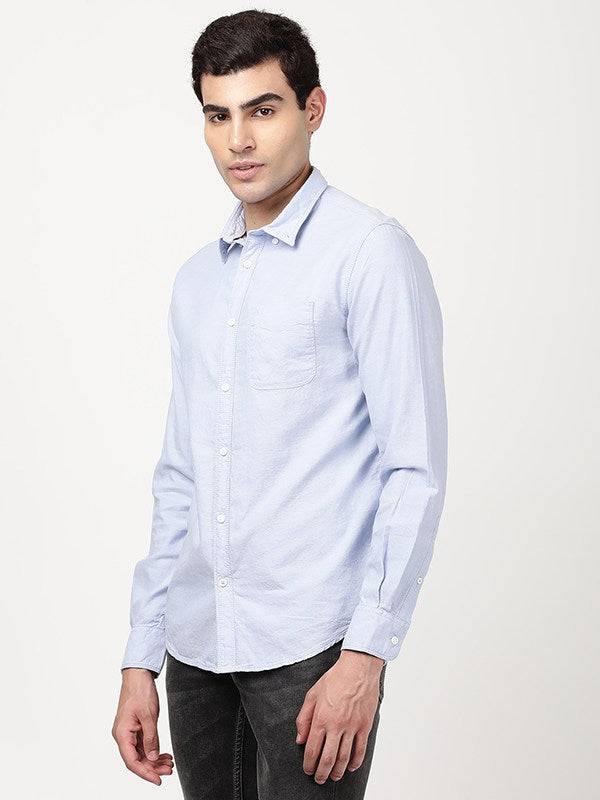 Men Solid Full Sleeve Cotton Shirt