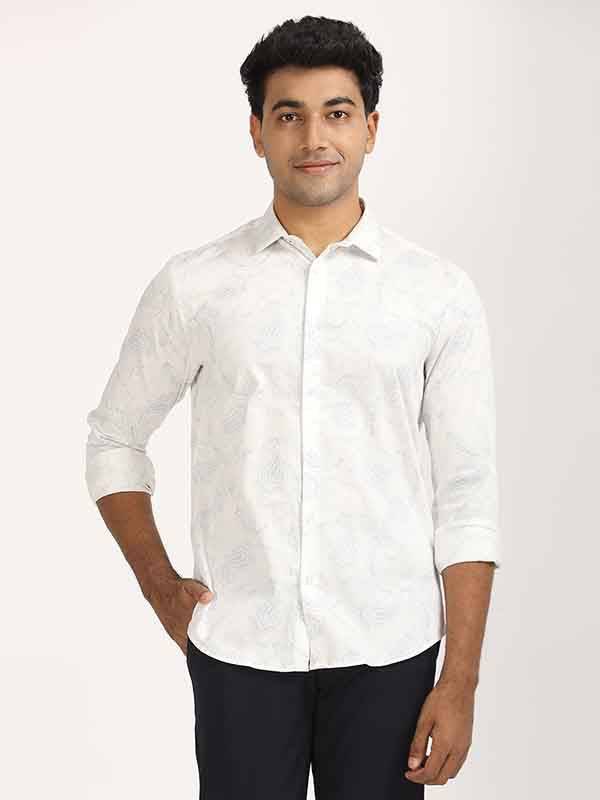 Men Printed Full Sleeve Cotton Stretch Shirt