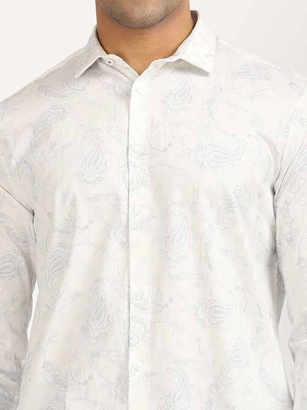 Men Printed Full Sleeve Cotton Stretch Shirt