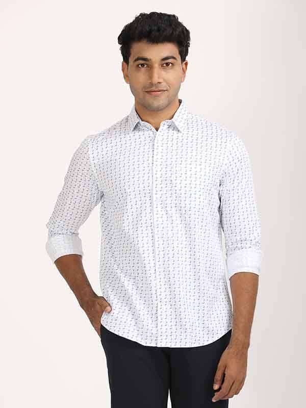 Men Printed Full Sleeve Cotton Stretch Shirt