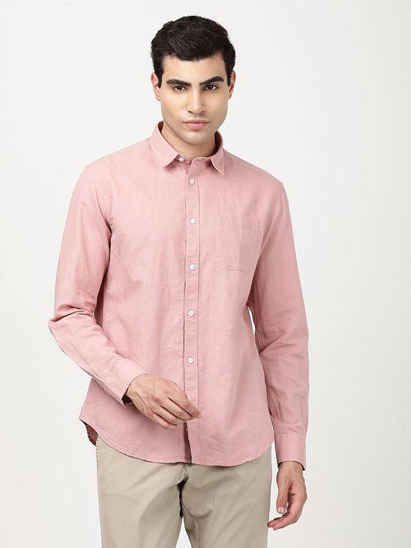 Men Solid Full Sleeve Cotton Blend Shirt