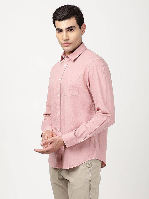 Men Solid Full Sleeve Cotton Blend Shirt