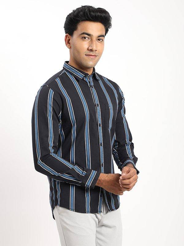 Men Striped Full Sleeve Cotton Shirt