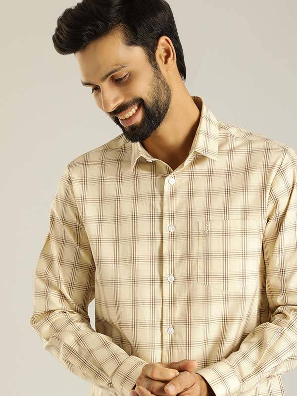Men Checked Full Sleeve Cotton Shirt